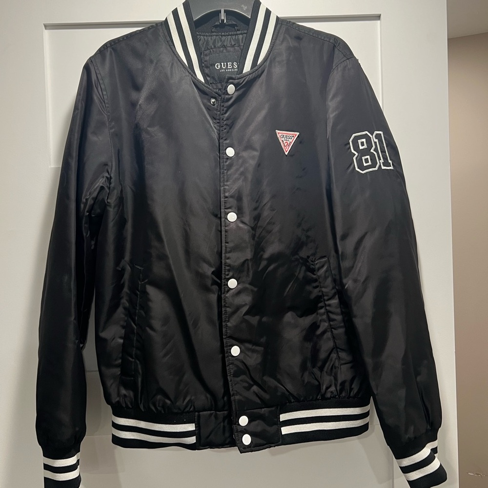 Guess Los Angeles Black Bomber Jacket